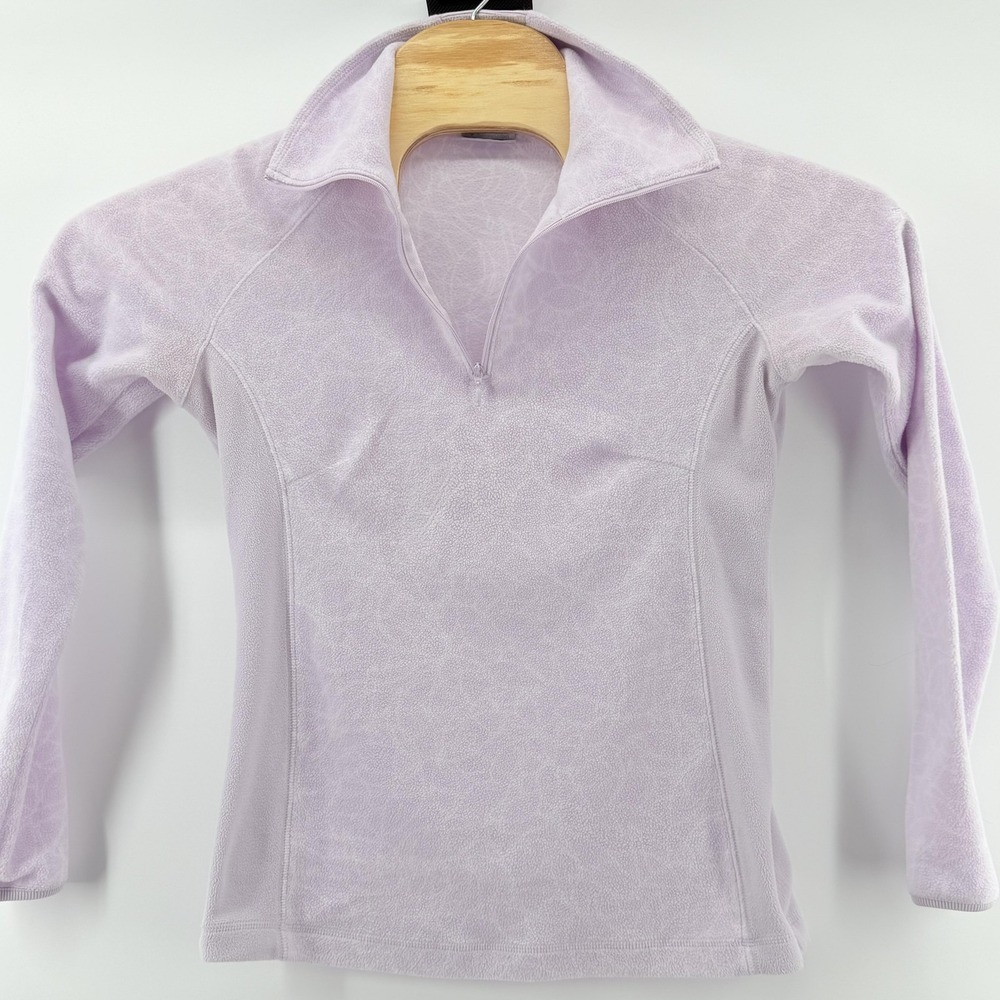 Columbia Pullover Womens Small Purple Fleece Quarter Zip Long Sleeve Outdoors